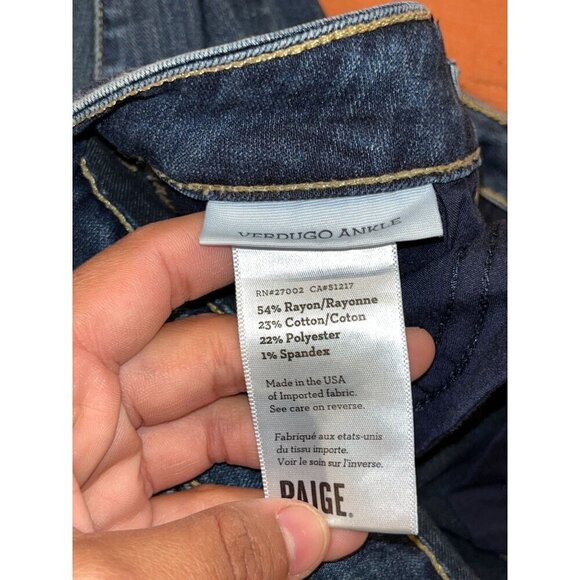 Paige High Rise Verdugo Ankle Skinny Jeans Size 28 Womens - Picture 10 of 11